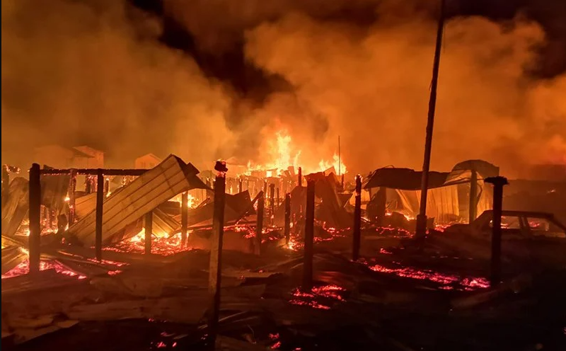 Fire in Kudat destroys 43 houses, leaves 200 homeless
